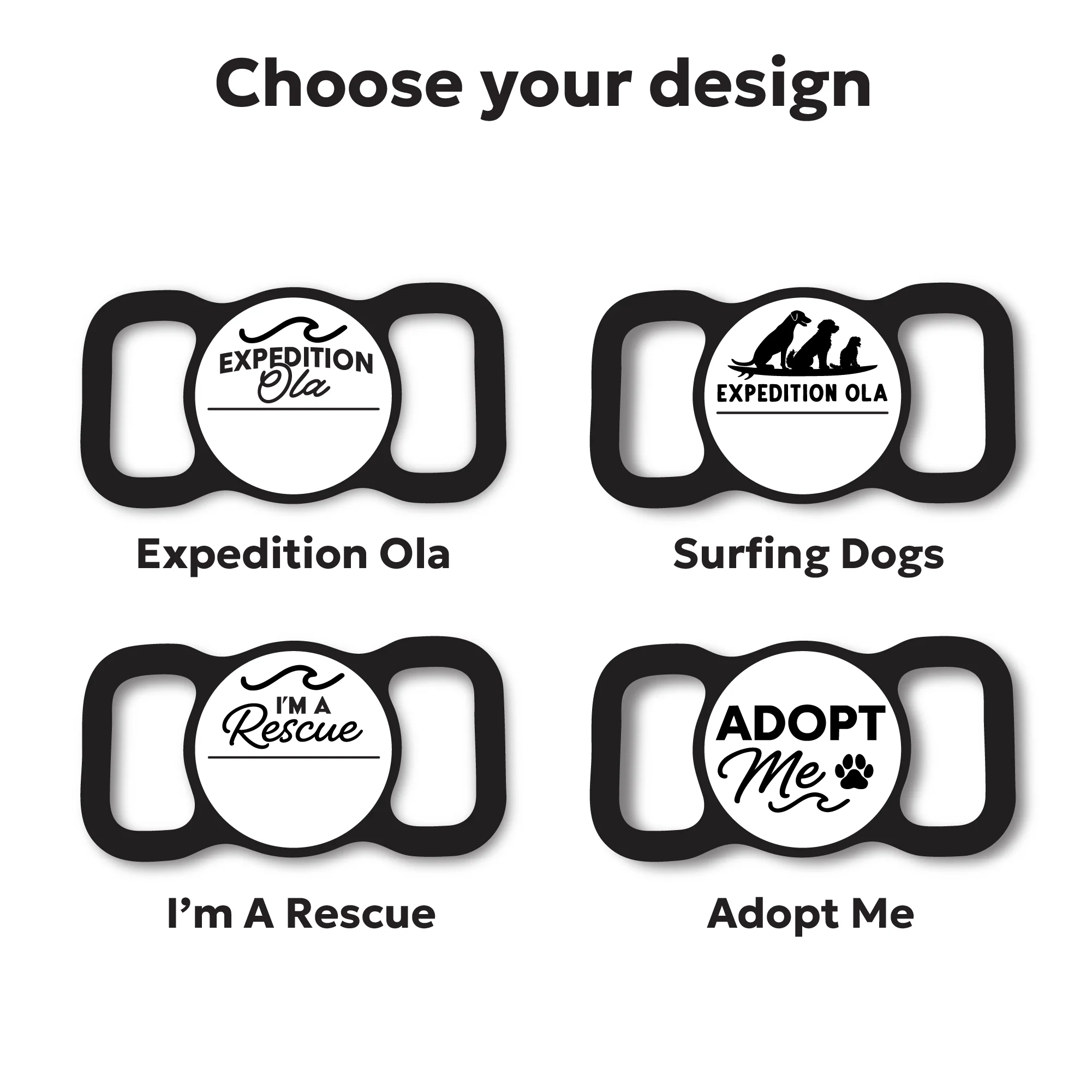 Mini Slim Slide-On Silicone Pet ID Tag | Expedition Ola - Image 3