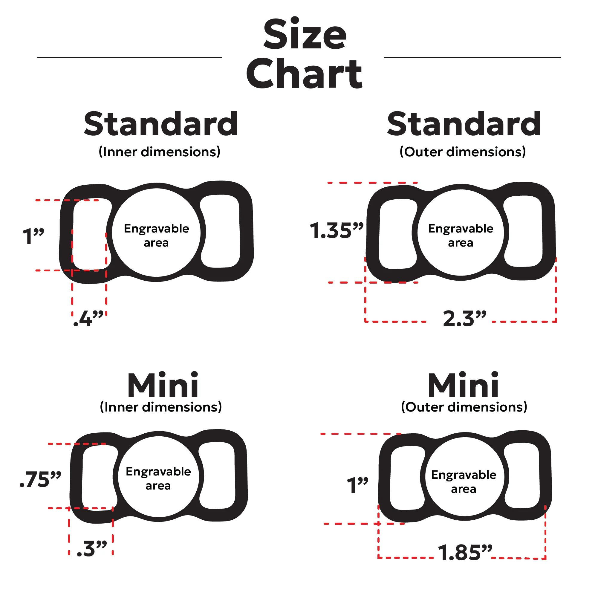 Slim Slide-On Silicone Pet ID Tag | Classic Name - Image 3