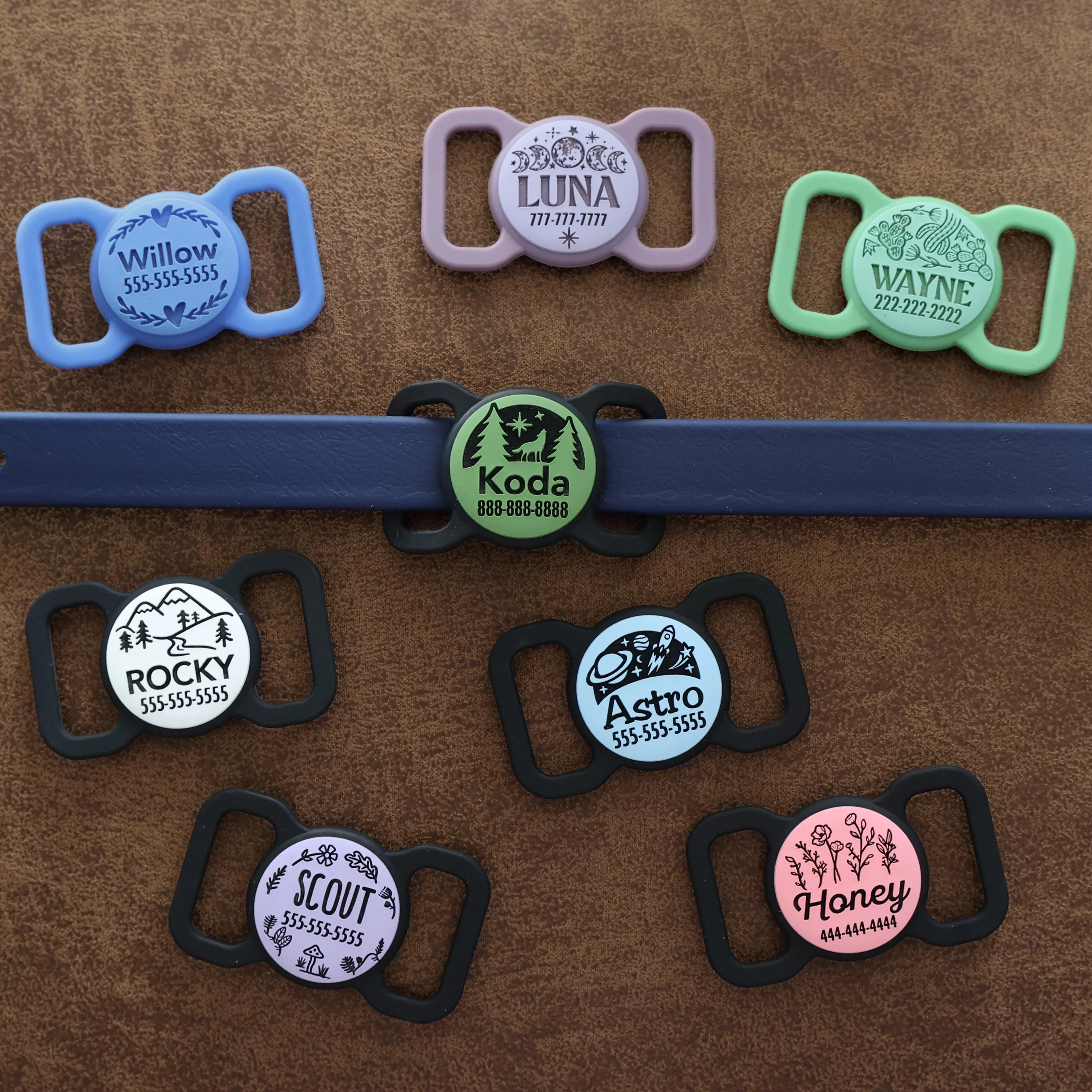 Mini Slim Slide-On Silicone Pet ID Tag | Expedition Ola - Image 5